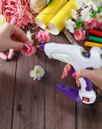 Full Size Hot Glue Gun,  Dual Temp Glue Gun 60/100W Base Stand Heavy Duty Melt Glue Gun Kit with 15 Pcs Glue Sticks & 3 Finger Protectors for Sealing Wax, Quick Repairs, DIY, Art & Crafts