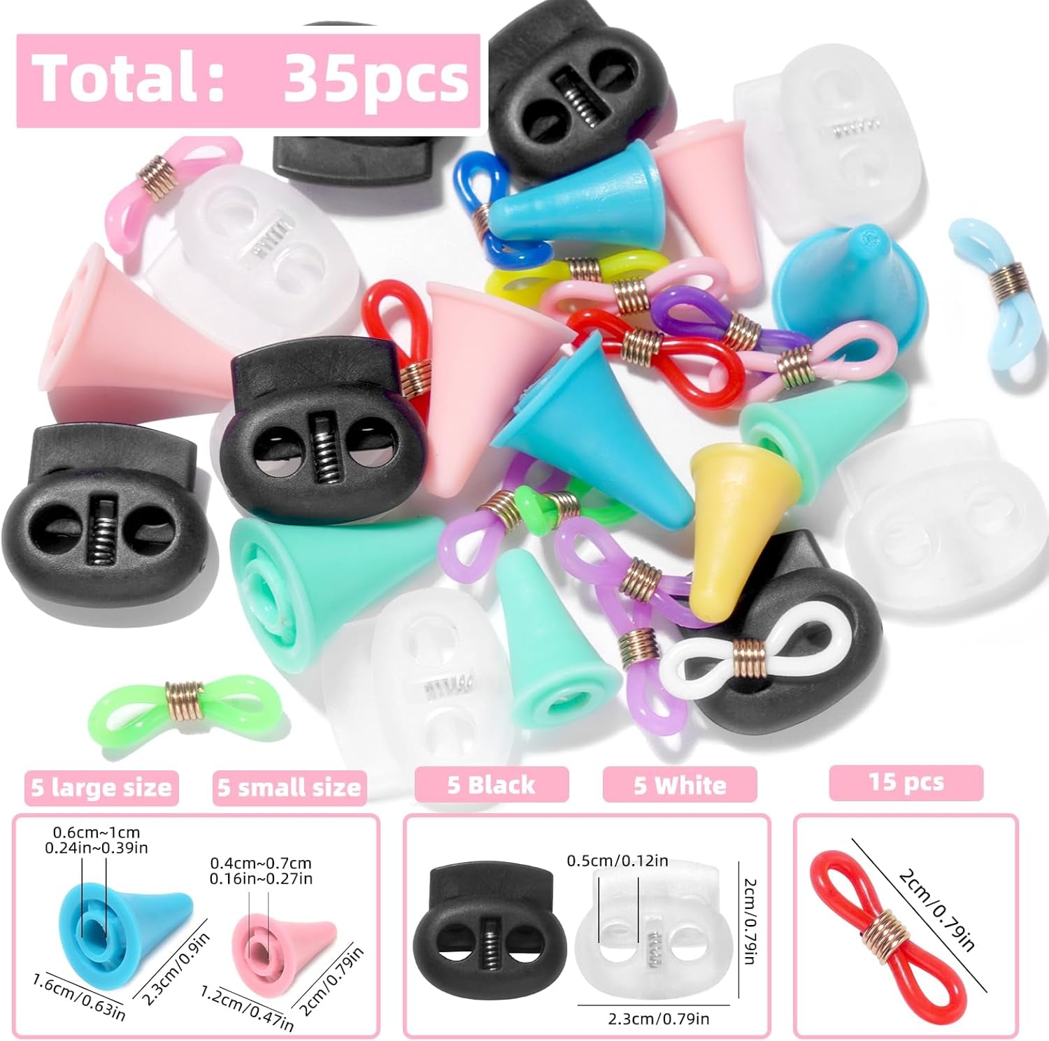 35Pcs Knitting Stitch Stoppers, Needle Minder, Knitting Needle Stoppers, Knitting &amp; Crochet Supplies, Knitting Needle Point Protectors, Needle Stopper, Knitting Needle Hugger