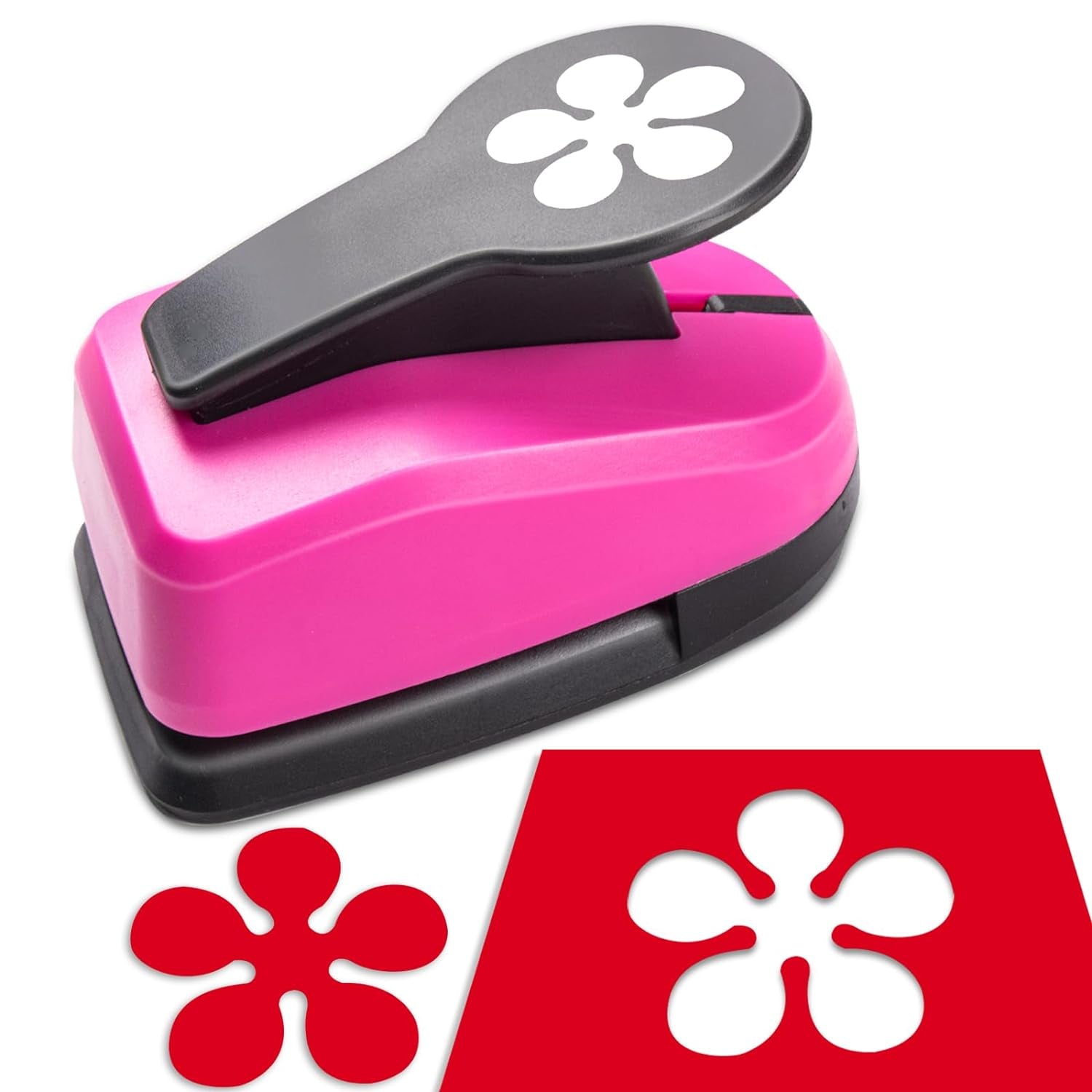 2 Inch Tab Paper Punch, Tab Punch for Paper Crafts, Tab Hole Punch, Pink Paper Punches for Crafting, File Tab Punches, Tab Craft Punches for Scrapbooking, Planners, Book Tab