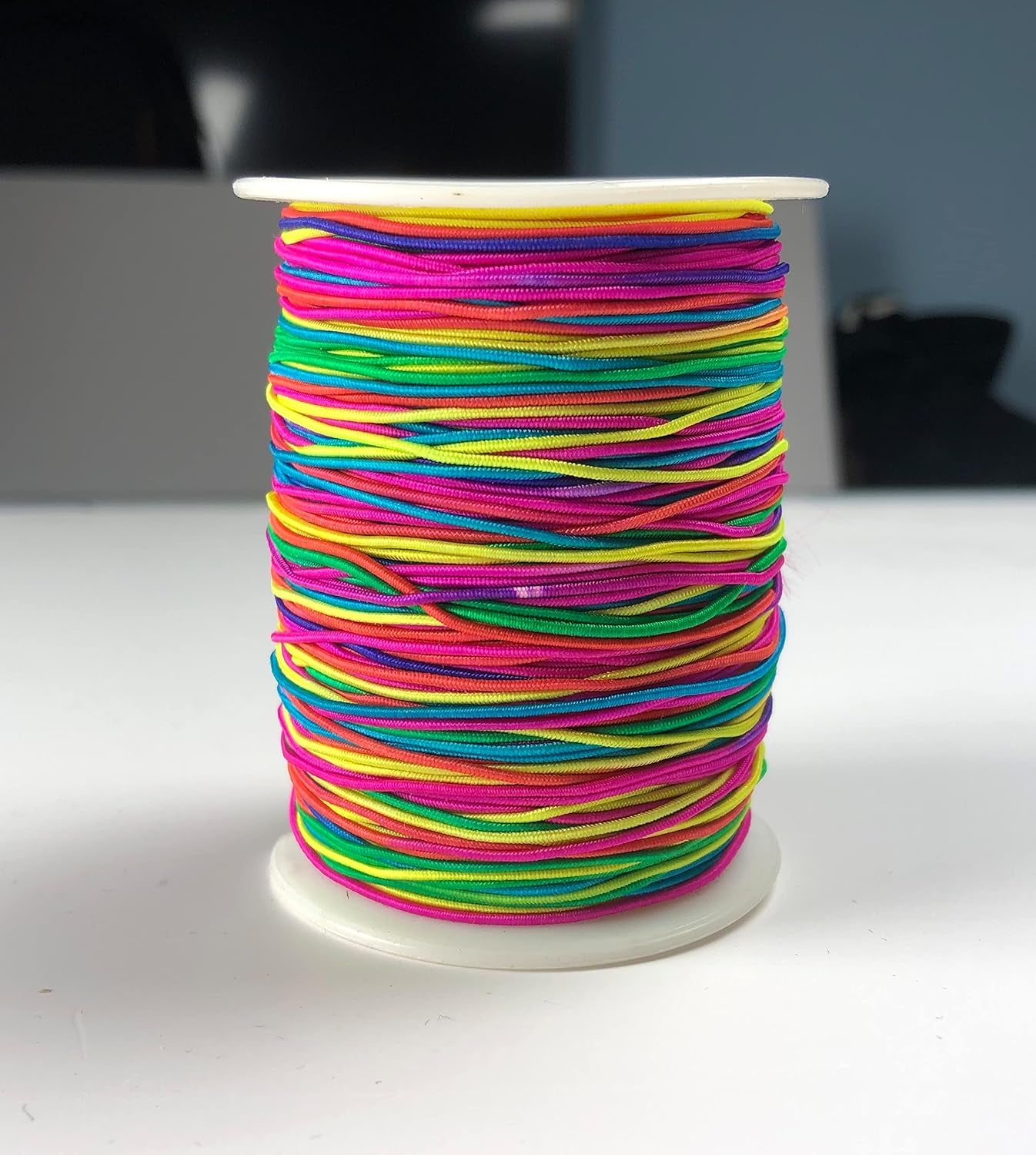 Elastic Beading Cords 100M Rainbow 1Mm Elastic Cord Pony Beads Crafts Pony Beading Thread Stretch String Craft Cord Pony Bead String