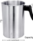 Candle Making Pouring Pot, Double Boiler Aluminum Candle Wax Melting Pitcher，Holds for 4 Pounds Wax，With Heat-Resistant Handle and Dripless Pouring Spout,Wax Melt Containers，3L…