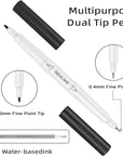 Dual Tip Pens for Cricut Maker 3/Maker/Explore 3/Air 2/Air, Black Pens Set of 7 Pack Dual Tip Marker Fine Point Pen Writing Drawing Accessories for Cricut Machine (0.4 Tip & 1.0 Tip)