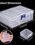 30Pcs Bead Organizers in a Clear Organzier Box, 2 Sets Clear Plastic Diamond Painting Storage Container with Mini Boxes for Craft Organziers and Storage Art Embroidery Nail Accessories
