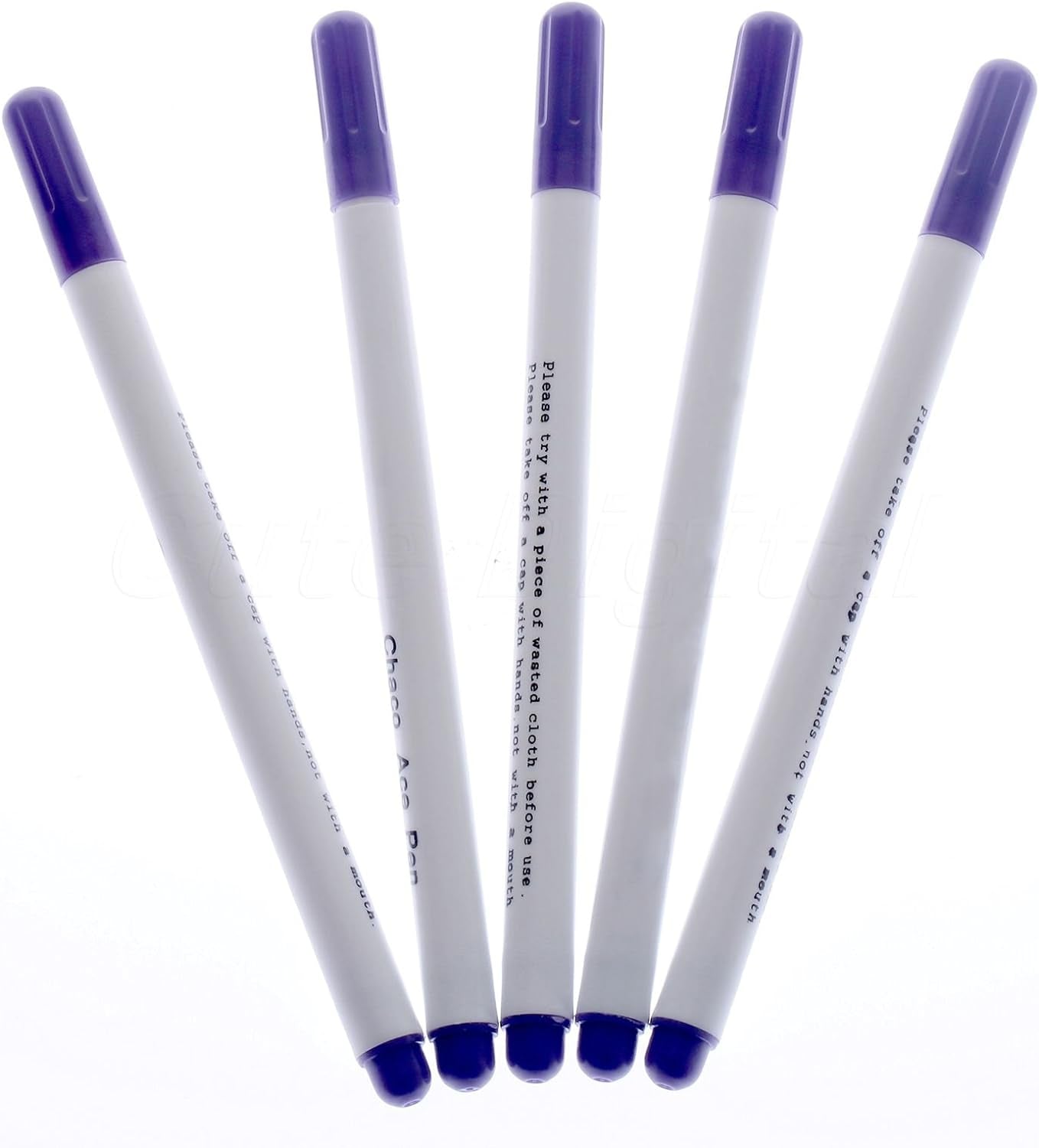 12 PACK Disappearing Ink Marking Pen, Air Water Erasable Pen/ Fabric Marker/ Temporary Marking/ Auto-Vanishing Pen for Cloth (Purple)