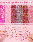 B7000 Glue with 18000Pcs Rhinestones for Crafting, Flat Back Rhinestone Kit Non Hotfix Resin Gems with Clear Jewelry Glue for Clothes Shoes Tumbler Nail Art Makeup Jewelry Making