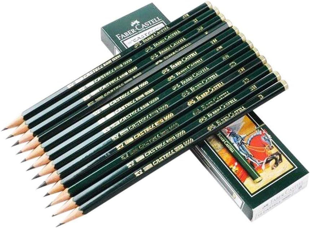 Pencils, Castell 9000 Graphite Pencils, 8B Pre-Sharpened Black Lead Pencils for Sketch, Shading, Drawing, Artist - Box of 12 (8B)