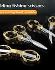 Folding Scissors,Tsa-Compliant and Portable,Compact Enough to Fit in Your Purse,Safe Portable Travel Scissors,Small Scissors,Stainless Steel Retractable Scissors,Fishing Scissors,1 Pcs