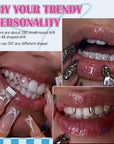 380 Pcs Teeth Gem Kit,Tooth Diamonds Gems Kit for Teeth DIY Crystals Teeth Jewelry Kit for Girls Y2K Crystal AB Rhinestones Butterfly Love Star Multiple Styles for Boys Harmless Fashionable