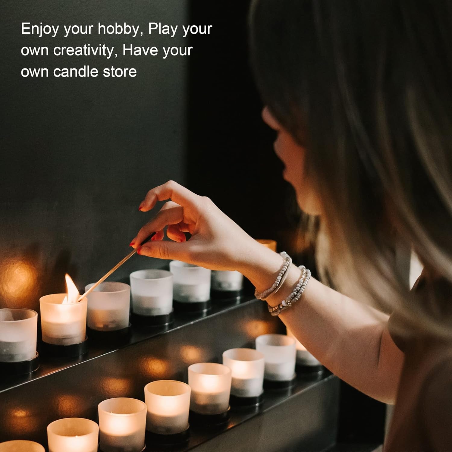 100Pcs Cotton Candle Wicks 8'' Pre-Waxed for Candle Making,Candle Diy，Thick Candle Wick with Base