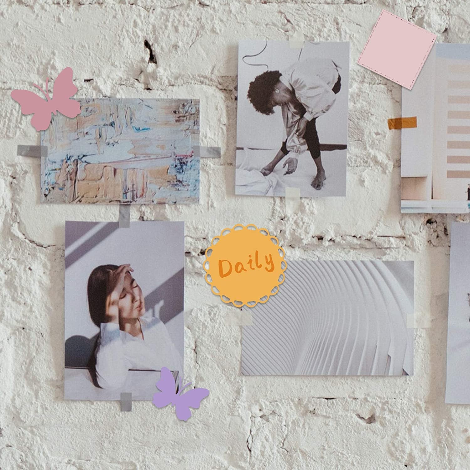 Dailytreasures 5 Set Cutting Dies Stencil, 32Pcs Metal Template Moulds Multi-Shape DIY Craft Embossing Tools for Album Scrapbooking Art &amp; Mother&#39;S Day Card Making(Heart/Square/Round/Butterfly/Flower)