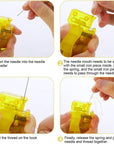 5 Pcs Automatic Needle Threader Easy Needle Threader Tool Self-Thread Guide Plastic Sewing Accessories Sewing Needle Device for Hand Stitching and Sewing Machine Quick Needle Threading