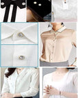 30 Sets Pearl Brooch Buttons, Cover up Buttons, No Sew Buttons Invisible Buttons for Blouses, Dresses, Sweaters, Coats, Shawls - Ideal for Women and Girls