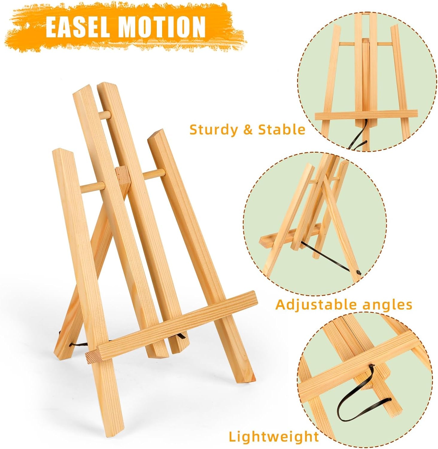 20 Pack 11.8"" Wooden Easel, Easel Stand for Painting, Tabletop Easel for Artist/Students/Beginners, Portable Canvas Photo Picture Sign Holder, EAS20-01