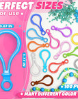 100Pcs Plastic Keychain Clips for Crafts - Lobster Claw Clasps for Keychains for Crafts Plastic Keychain Clip for Backpack - Clip Keychain Hooks Lanyard Snap Hooks and Clasps for Jewelry Making