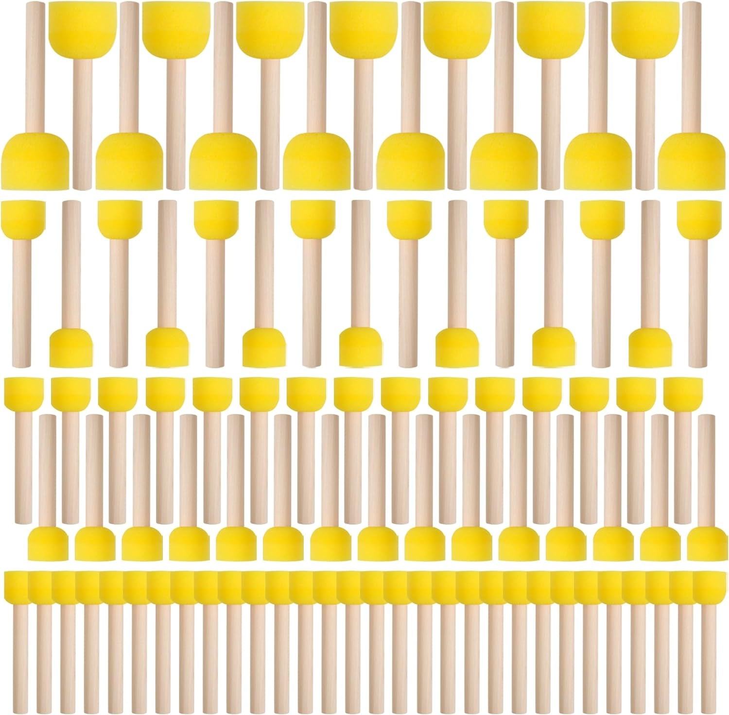 90 Pcs round Sponges Brush Set, round Sponge Brushes for Painting, Paint Sponges for Acrylic Painting, Painting Tools for Kids Arts and Crafts (4 Sizes)