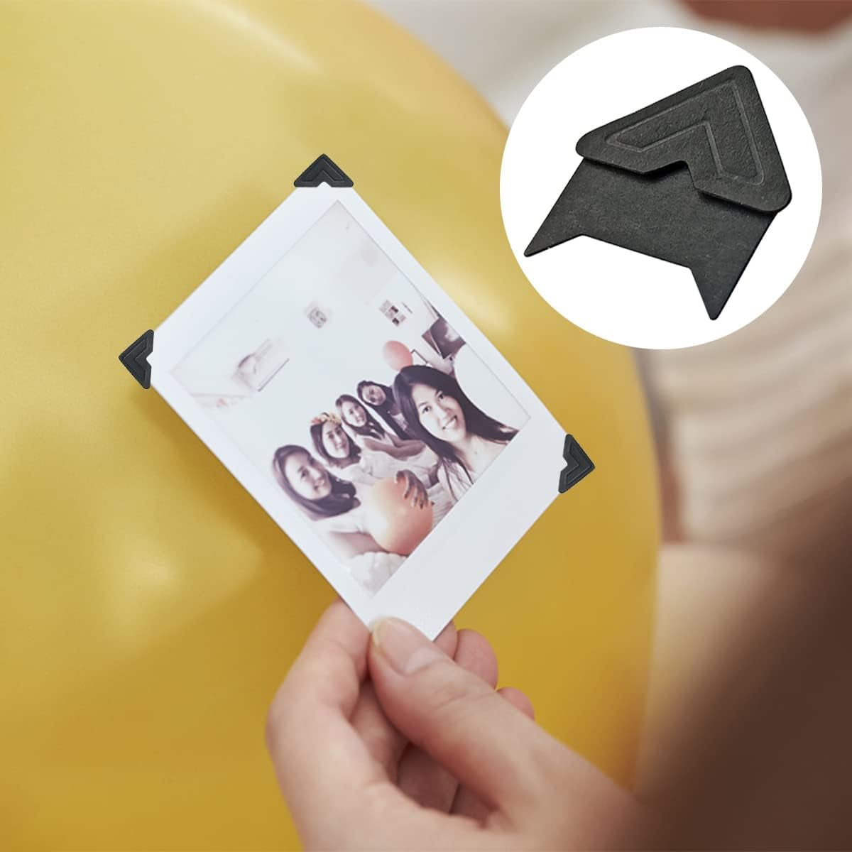 12 Sheets 288 Count Self-Adhesive Photo Corners Stickers, Acid Free Photo Mounting Corners for Scrapbooks, Memory Books, DIY Picture Album, Journal (Black)