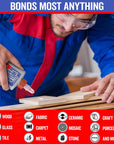 Glue - Bonds Most Anything! 3L /101 Oz Non-Toxic Adhesive Glue for Wood Tile Glass Craft Foam Fabric Stone Cement & Concrete & Any Other Porous Surfaces. No Fume Non-Flammable PVA Glue Gallon