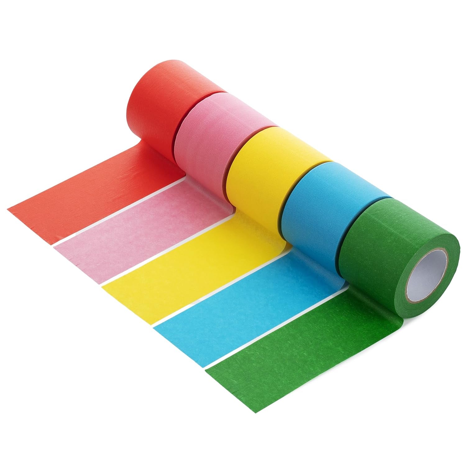 - Colored Masking Tape, 16 Yards per Roll, 2 Inch Wide, 5 Rolls, Colored Painters Tape, Paper Tape, Colored Tape Rolls, Craft Tape, Art Tape, Labeling Tape, Colorful Masking Tape