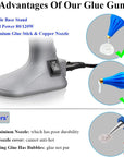 Full Size Hot Glue Gun,  120W&80W Glue Guns Dual Temp Large Industry Glue Gun, Corded Detachable Cord Use Stand-Up Base Anti-Drip Hot Melt Glue Gun with 12 Glue Sticks for Art DIY Craft Repair