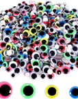 1000 Pcs Self Adhesive Googly Wiggle Eyes for DIY, Multi Colors and Sizes Craft Sticker Eyes