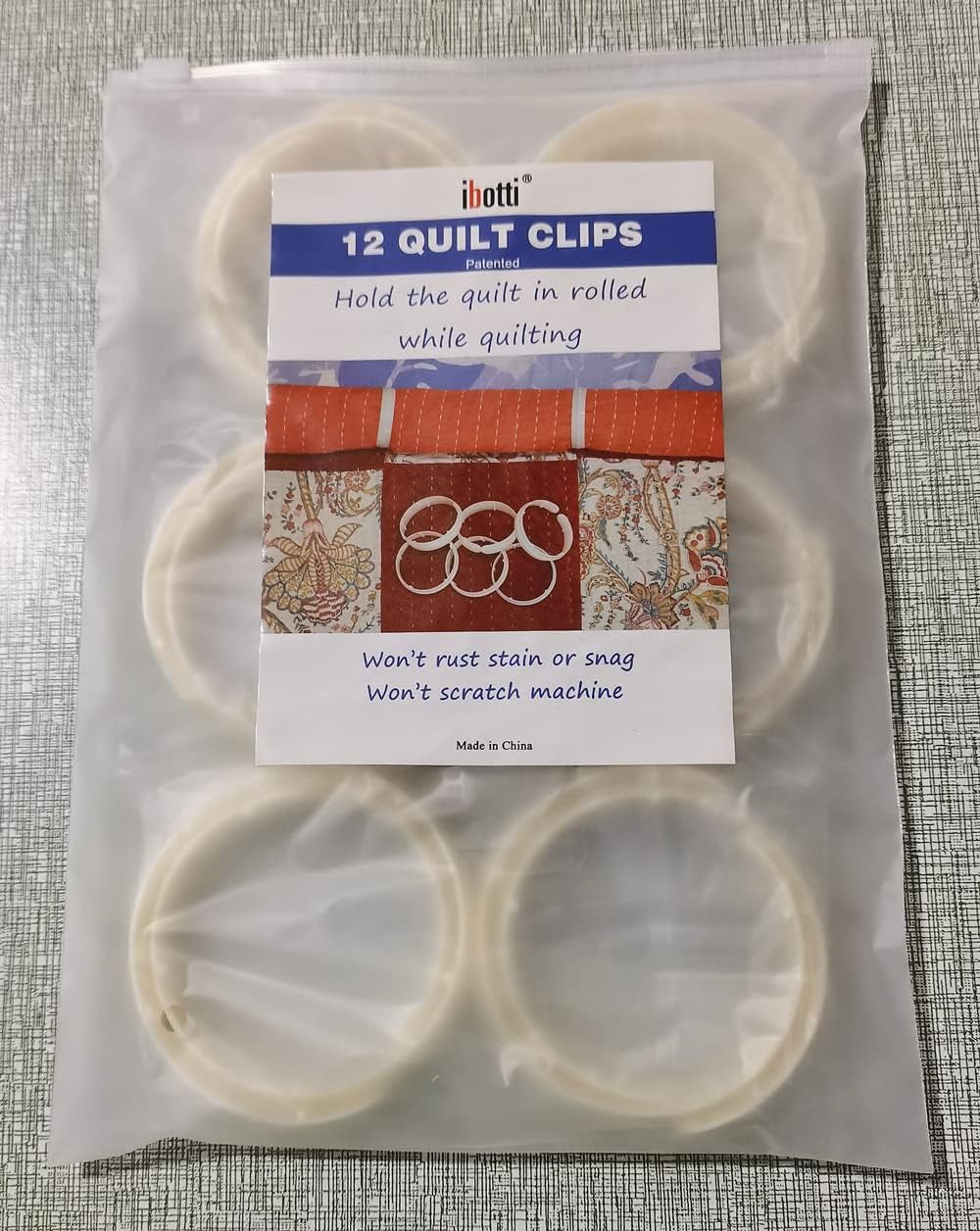 Quilt Clips 12 Pack,3 Inches Plastic Quilting Clips Hold the Quilt Rolled While Quilting