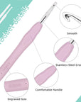 Crochet Hooks 11 Size Crochet Hook Set with Soft Handle and Case Crochet Needle Kit for Beginners Knitting Needle Kit Yarn Crochet Kit 2Mm(B) to 8Mm(L)