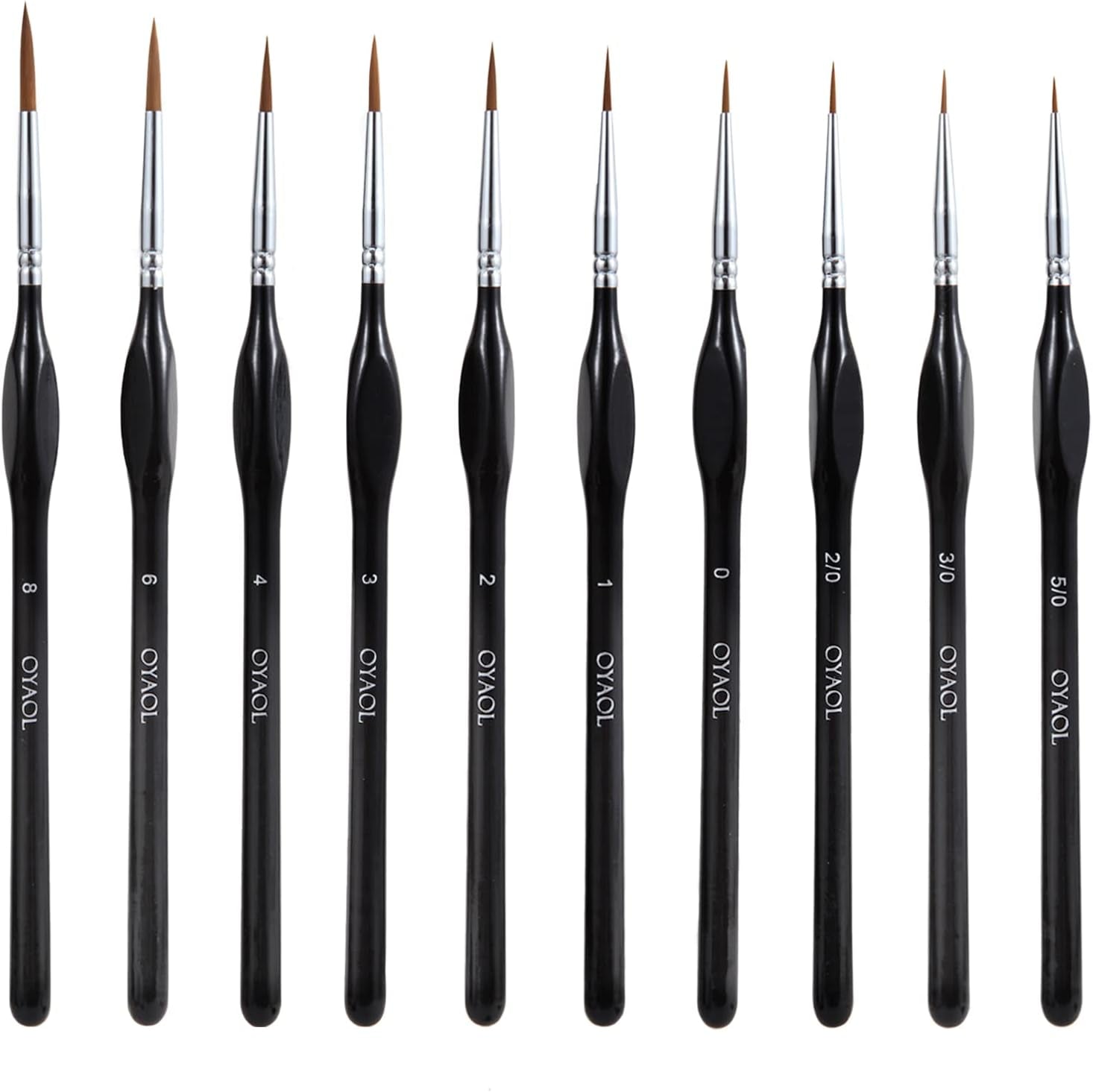 10Pack Detail Paint Brush Set - Premium Miniature Paint Brushes, Fine Detial Paint Brushes for Warhammer 40K Miniature Figures, Fine Detailing by