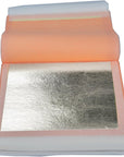 : Silver Leaf Transfer Sheets [25 Sheets, 3.75 Inch] - Aka Silver Foil Sheets, Real Silver Leaf Sheets for Painting, Silver Leaf Sheets for Craft, Silver Leaf Foil Sheets