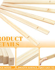 10 Pieces 5 Size Rolling Mud Stick Guide, Clay Rolling Pin Guides, Wooden Slab Roller Guides for Clay, Pottery Tools Clay Tools for Pottery Teaching, Polymer Clay Thickness 3, 5, 7, 10, 12 Mm