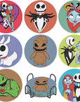 8Pcs Diamond Painting Coasters with Holder,Diy Halloween Life Coaster Diamond Art Kits for Adults Kids,Beginners round Full Drill Diamond Art Craft Supplies