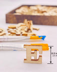 592 Pieces 1/2 Inch Mini Wooden Alphabet Letters and Unfinished Wood Numbers with Rustic Storage Tray for Scrapbooking DIY Crafts Homemade Gifts