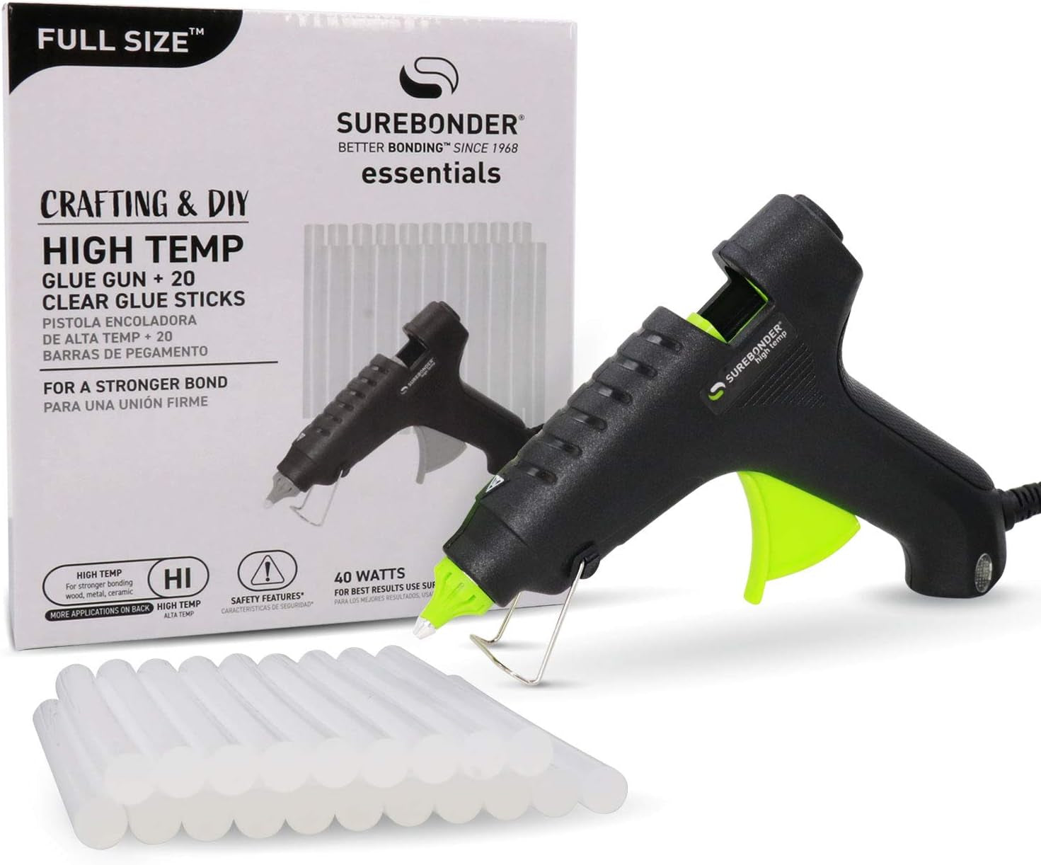 Hot Glue Gun,  Full Size 40W High Temperature Glue Gun Kit with 20 Glue Sticks