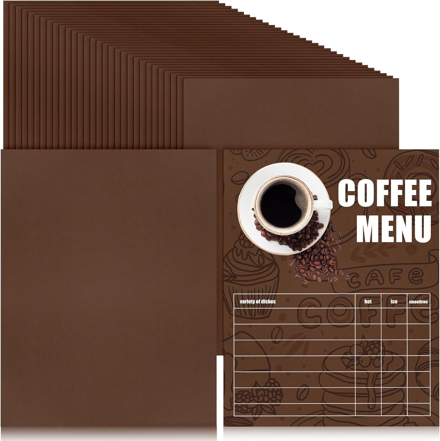 200 PCS Dark Brown Cardstocks 8.5 X 11 Inch, Letter Size Thick Kraft Card Stock Paper Cover for Cards Making Invitations and DIY Craft Projects,