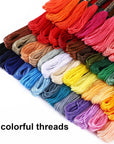 50 Skeins Professional Rainbow Color Embroidery Floss, Embroidery Thread Kits for Cross Stitch, Bracelet Friendship and Craft Floss