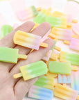 40 PCS 3D Ice-Lolly Flatback Resin Charm Assorted No Hole Beads for DIY Scrapbooking Embellishment Phone Case Decor Hair Clip Craft Jewelry Making Supplies