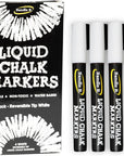 4-Pack White Erasable Chalk Markers - Non-Toxic, Water-Based, Reversible Tips for Kids & Adults, Glass & Chalkboards