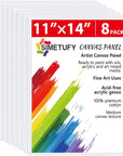 8 Pack 8X10 Inch Canvas Boards for Painting Canvas Panels Painting Canvas-Gesso Primed Acid-Free 100% Cotton Canvases for Acrylics Oil Watercolor Tempera Paints