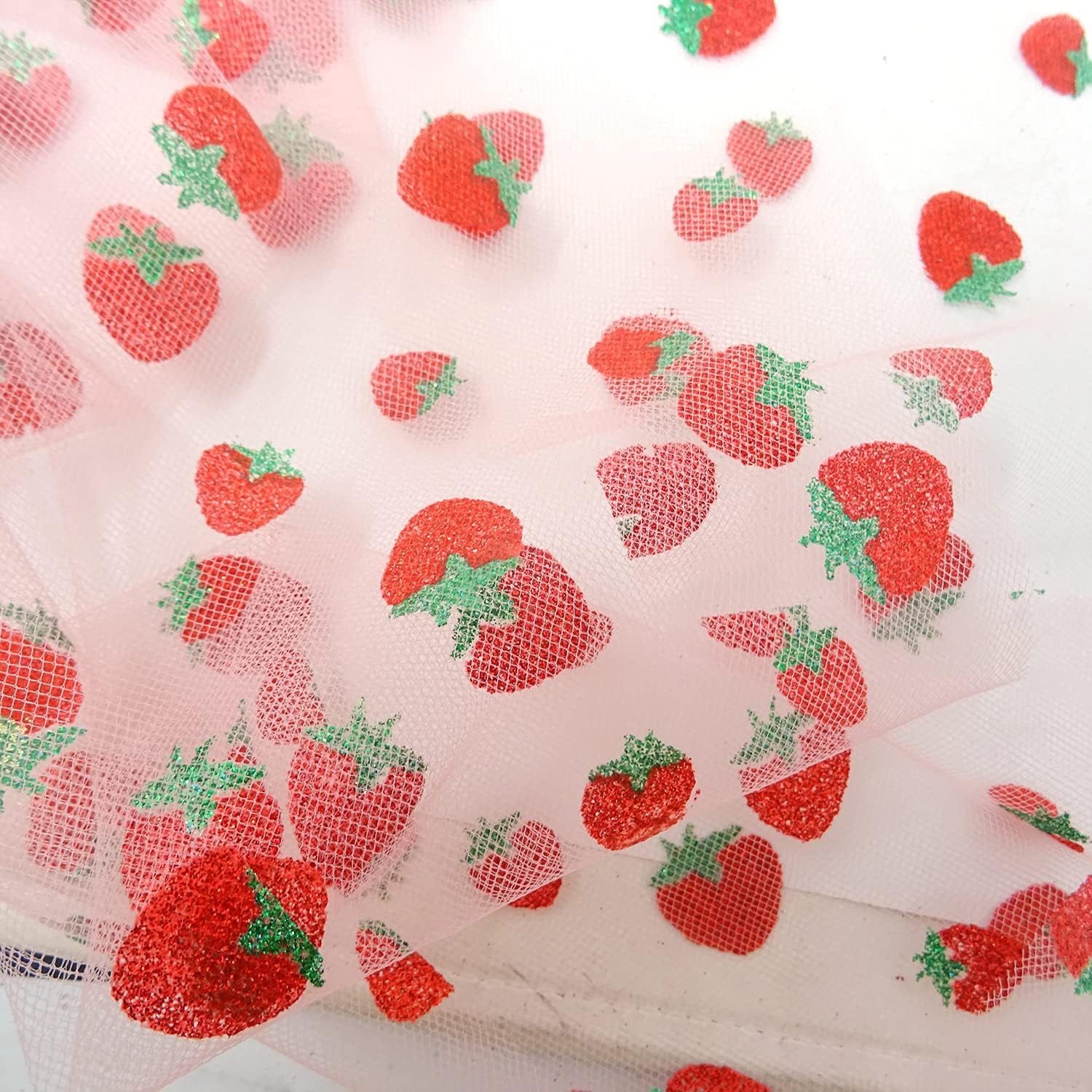 6 Inch X 10 Yards (30 Feet) Shiny Strawberry Tulle Rolls for DIY Crafts, Wedding, Baby Shower, Birthday Party Decoration (Pink)