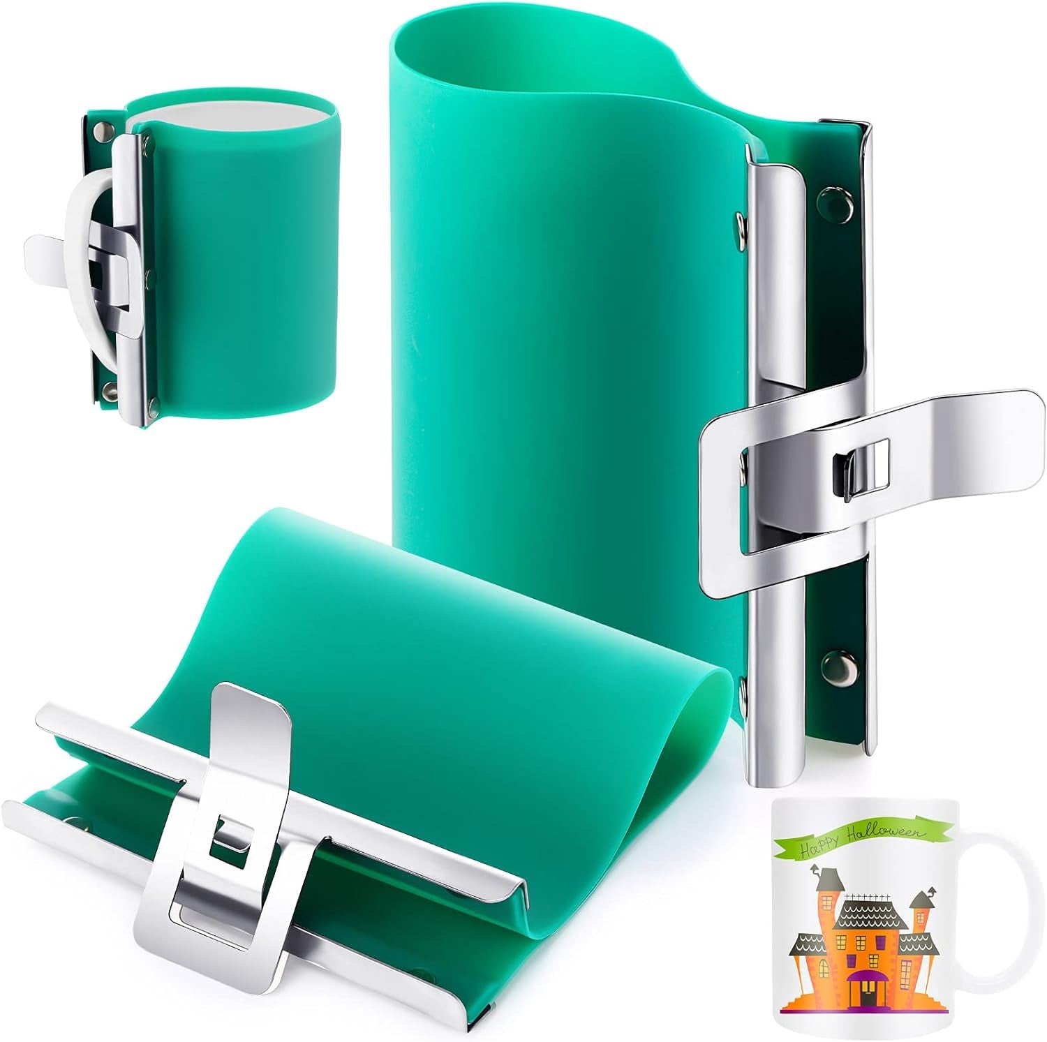 15 Oz and 11 Oz Silicone Mug Clamp, 3D Sublimation Silicone Mug Wrap Cup Clamp Fixture for Mugs Printing