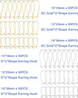 Ear Wire Hooks,300Pcs Earring Hooks Dangle Earring Kidney Ear Wires Earring Teardrop Ear Wire for DIY Jewelry Making