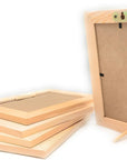 Unfinished Solid Wood Picture Frames for Arts Crafts, DIY Painting Project Stand or Hang on the Wall 6X8 Frame Size Holds 6X4 Pictures for Kids Craft Birthday, School Projects (12)