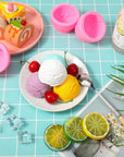 Silicone 3D Ice Cream Ball Shape Silicone Molds Cookie Pastry Mold Soap Candle Clay Mold Aromatherapy Plaster Mold, for Wedding Cake Chocolate Dessert Pudding Mousse DIY Kitchen Baking (3 Pieces)
