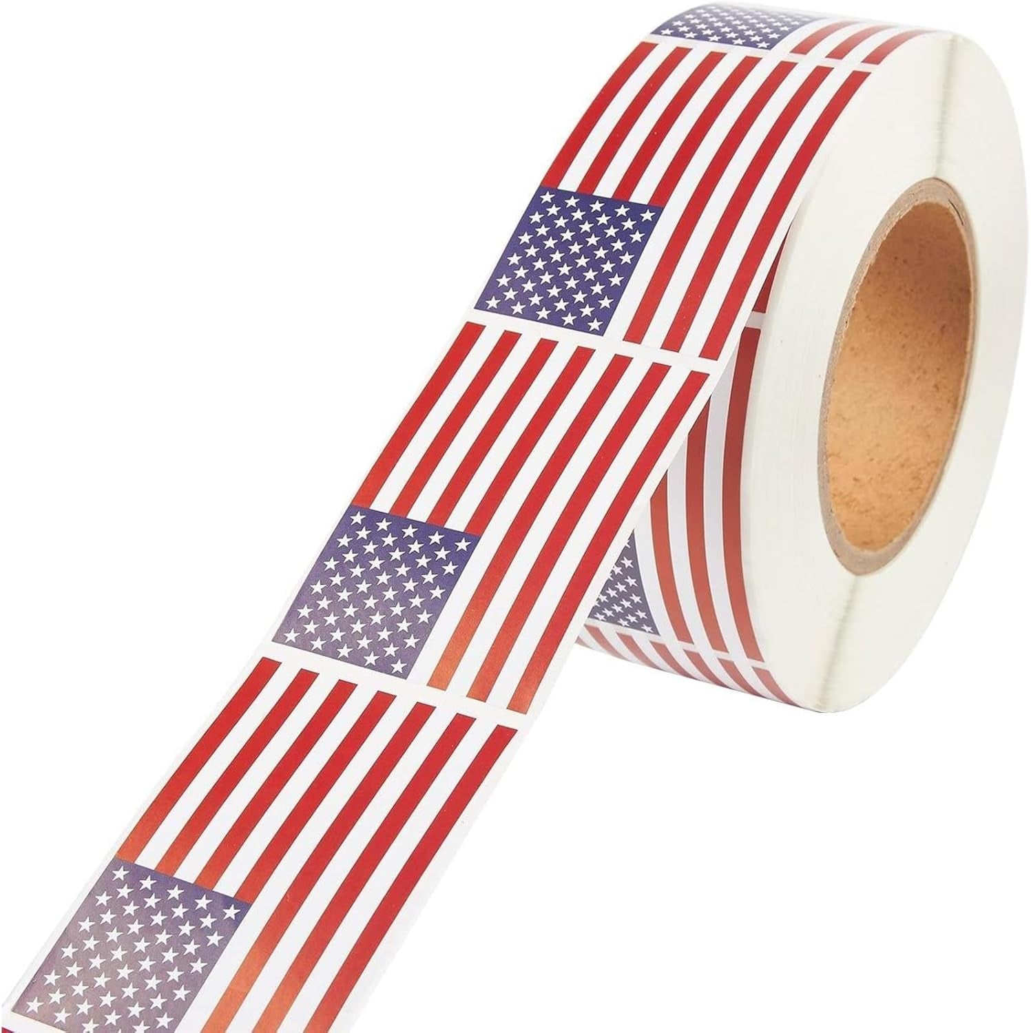 1000 Piece American Flag Sticker Roll - 2 X 3 in Adhesive Flag Decals for 4Th of July, Memorial Day, Election Day, Scrapbooking, Gift Wrapping, Party Favors, and Crafts, Patriotic Decorations