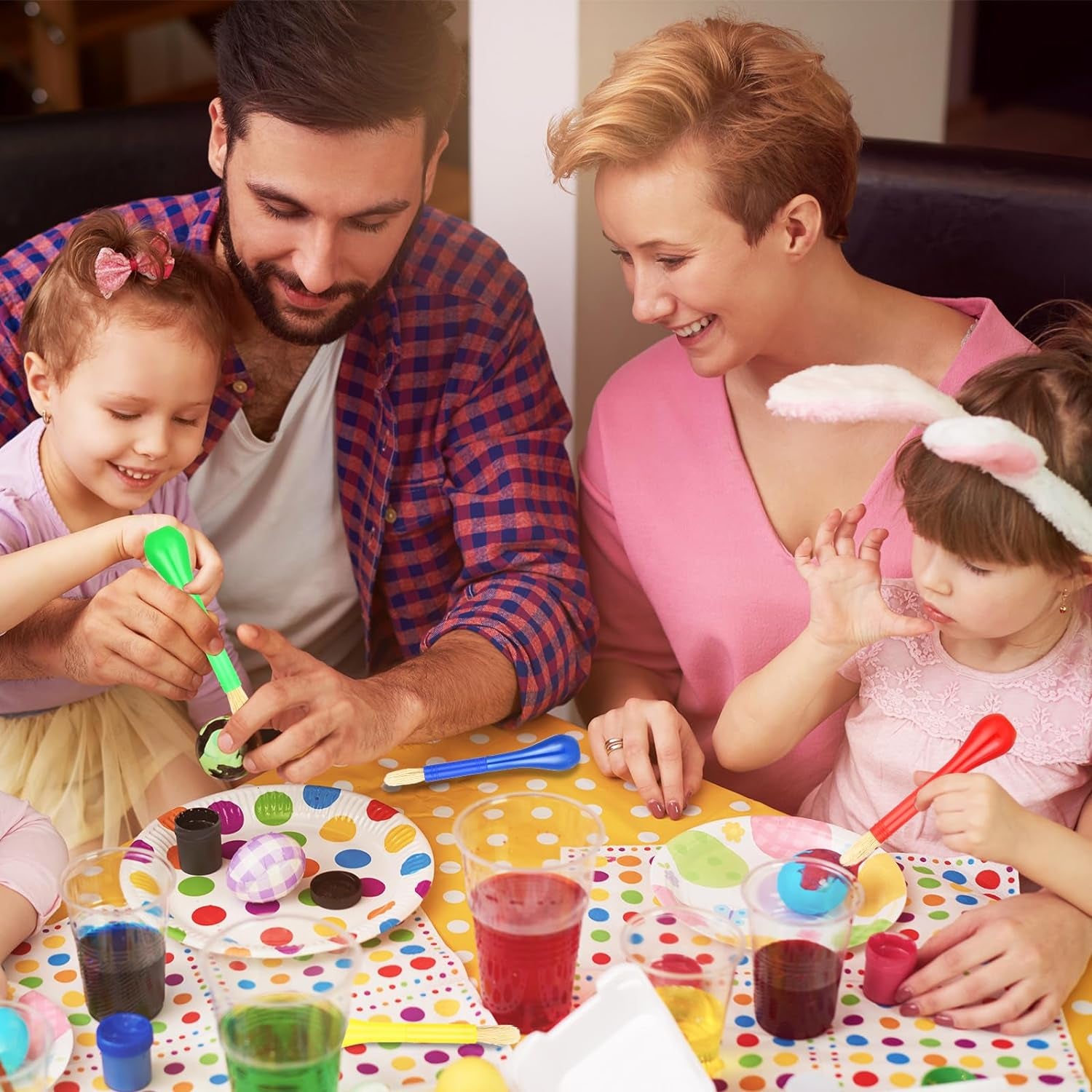 4 Piece Kids Paint Brushes, Jumbo Children'S Paintbrushes Artist Paint Brushes with Easy to Hold Handles Grip Toddler Tempera Paint Brushes Kids Craft Paint Brushes for Kids Painting