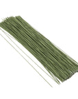300 Pieces Green 18 Gauge Floral Wire Stems for DIY Crafts, Artificial Flower Arrangements (16 In)