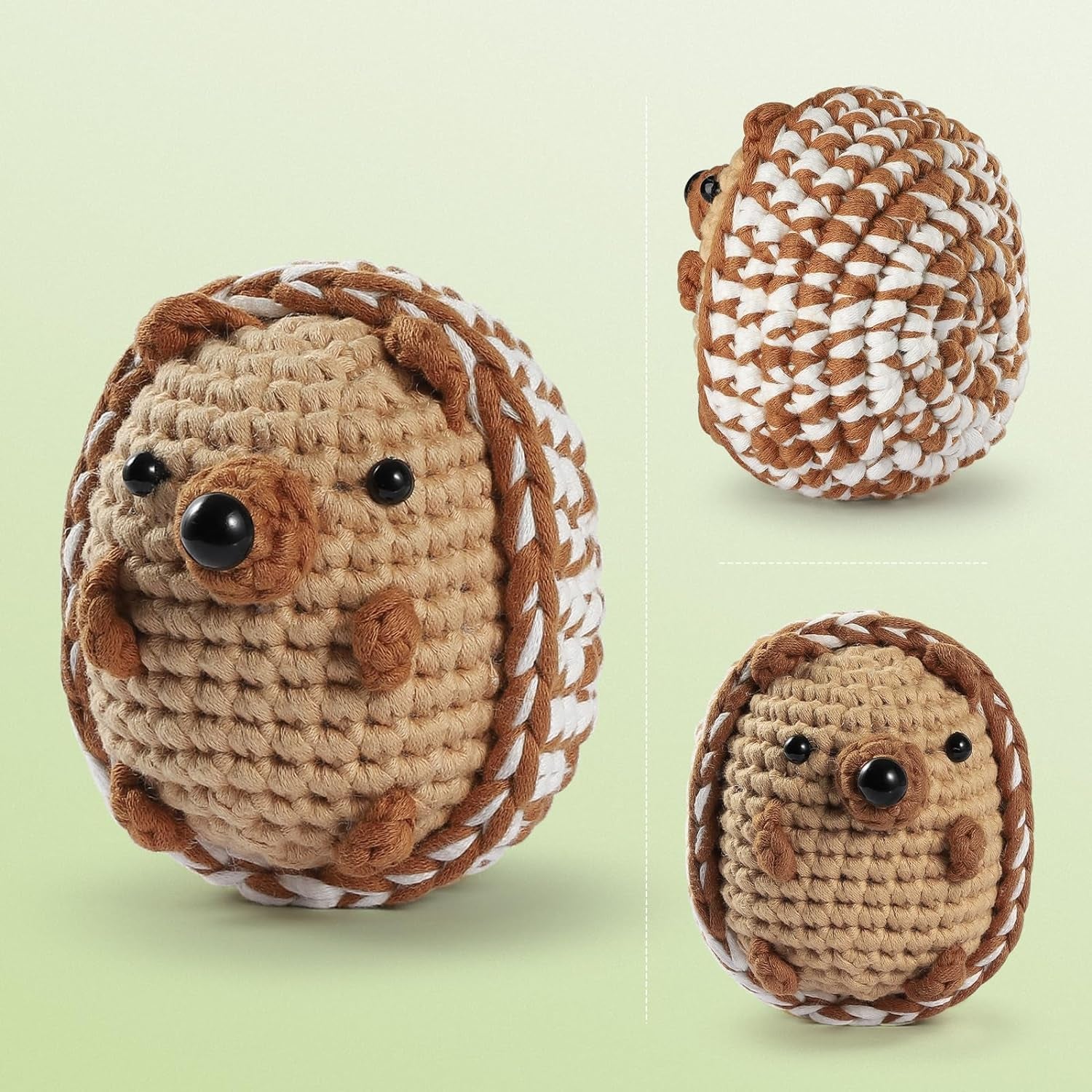 Crochet Kit for Beginners, 4PCS Crochet Animal Kit for Adults Kids, Learn to Crochet with Step-By-Step Video with Writtern Pattern