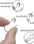 100Pcs 21Mm/0.8 Inch Small Metal Gourd Safety Pins Bulb Pin for Knitting Stitch Markers, Sewing Clothing DIY Craft Making (Silver)
