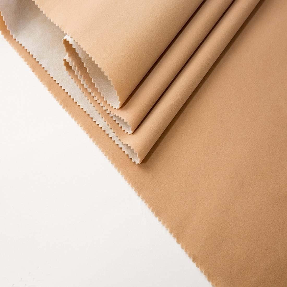 Self Adhesive Velvet Flock Contact Paper Liner for Jewelry Drawer 17.7" X 117" Craft Fabric Peel and Stick, Soft Velvet Liner for Drawer DIY (Apricot Yellow Color)