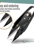 Premium Thread Snips - Thread, Yarn, Embroidery Snipper for Sewing, Quilting, Knitting, Jewelry Making - High-Carbon Steel Blades with Protective Cap and Lanyard