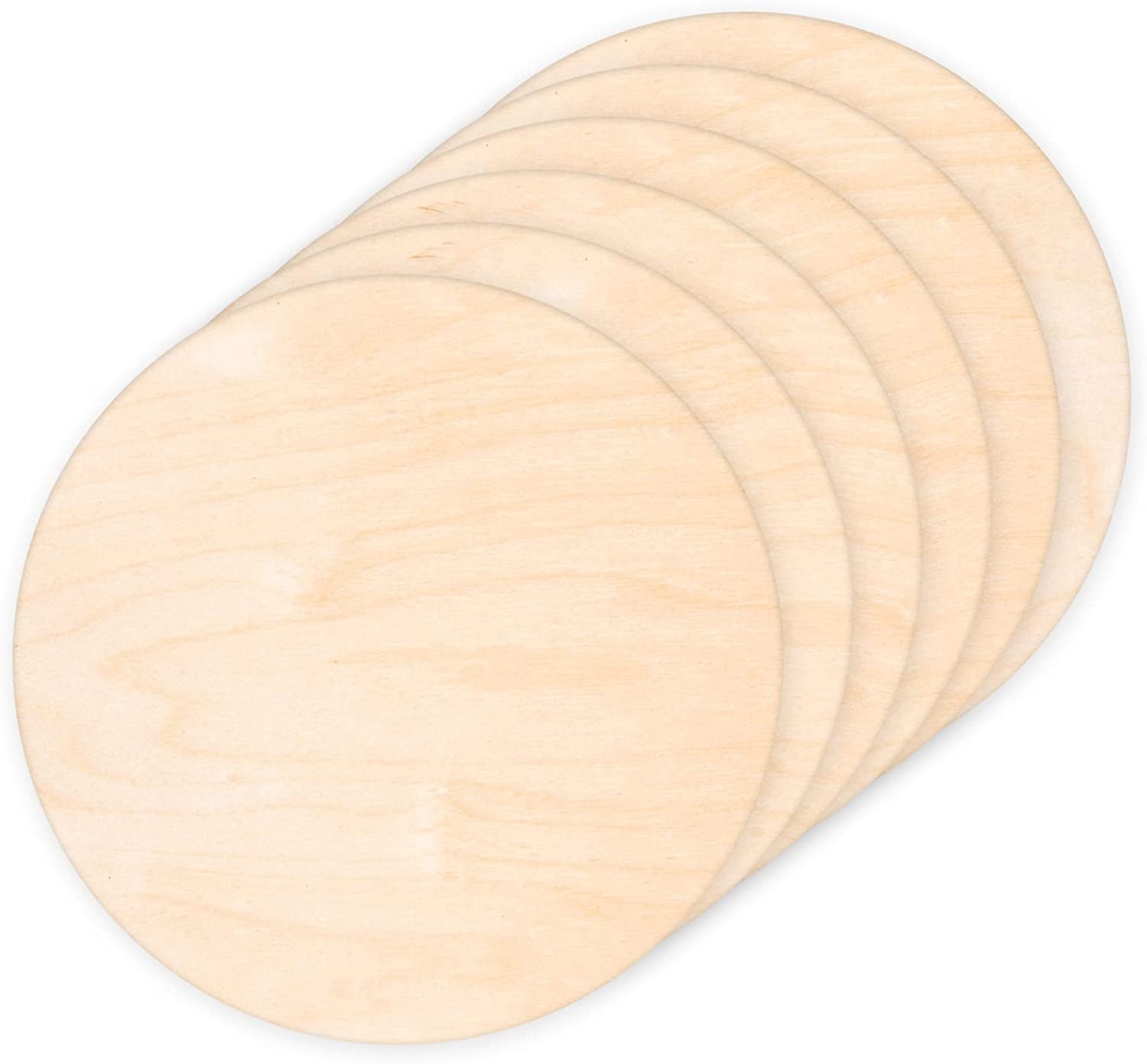6 Pack 14 Inch Wood Rounds,14 Inch round Wood Circles for Crafts, Unfinished Wood Circles Wood Sign Blank, Wooden Discs for DIY Crafts, Door Hangers and Christmas Decoration